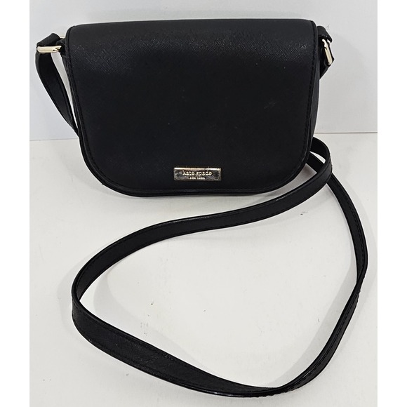 Kate Spade Laurel Way Leather Crossbody/ Shoulder Bag, Black Small Size - Picture 1 of 15